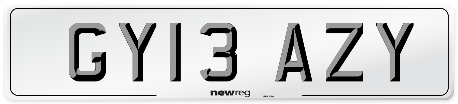 GY13 AZY Number Plate from New Reg